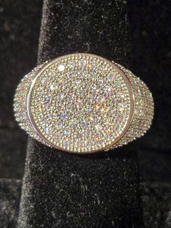 UNISEX Ring, size 8, GRA Moissanite
