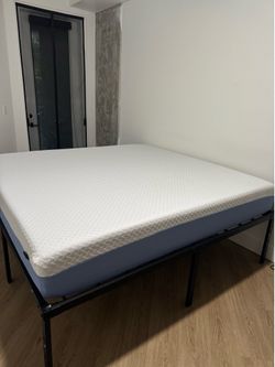 King Memory foam mattress and frame