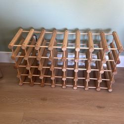 Wood Wine Rack - 36-40 Bottles