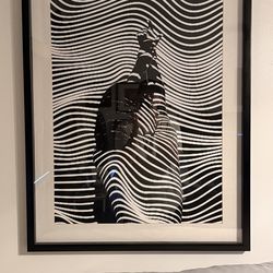 Large Designer Black & White Framed Wall Art 30x40 – Modern Abstract Statement Piece