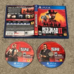 Red Dead Redemption 2 (Sony PlayStation 4 PS4, 2018) 2 Disc No Map Tested