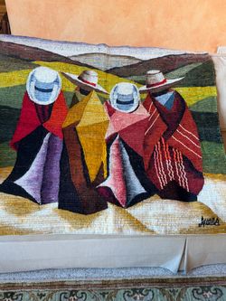 Handmade Peruvian Wool Tapestry Wall Art by Raúl Ulloa Baylon (40”x42”)
