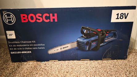 Brand New Bosch 18V 16" Brushless Chainsaw Kit (GKE18V-40N18X) – Unopened!