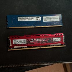 DDR4 RAM STICKS 8gb & 4gb