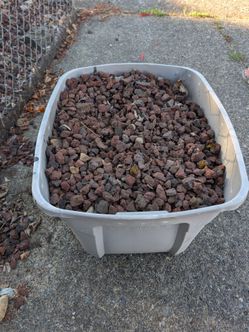 FREE 17gallon bucket of lava rocks