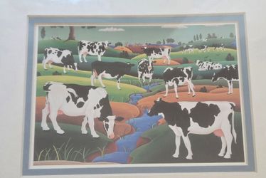 Cows Again By Paul Del Rio 1993 Lithograph USA 8x 10