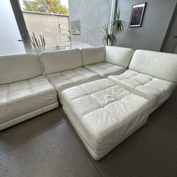 Real Leather L Sectional Chateau d’Ax