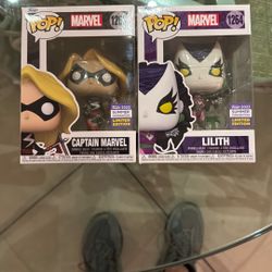 Funko Pop Marvel Captain Marvel And Lilith Convention Exclusives