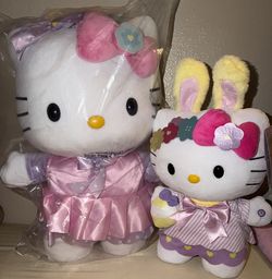 NWT Sanrio Hello Kitty Easter Bunny 24” Greeter and 15” Stepper VIRAL Set 2026