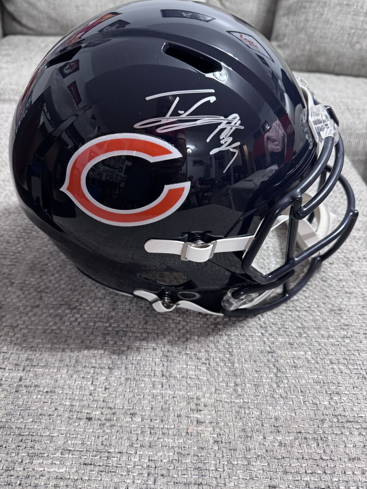 Tyrique Stevenson Signed Autograph Full Size Replica Helmet - Schwartz Sports Coa -