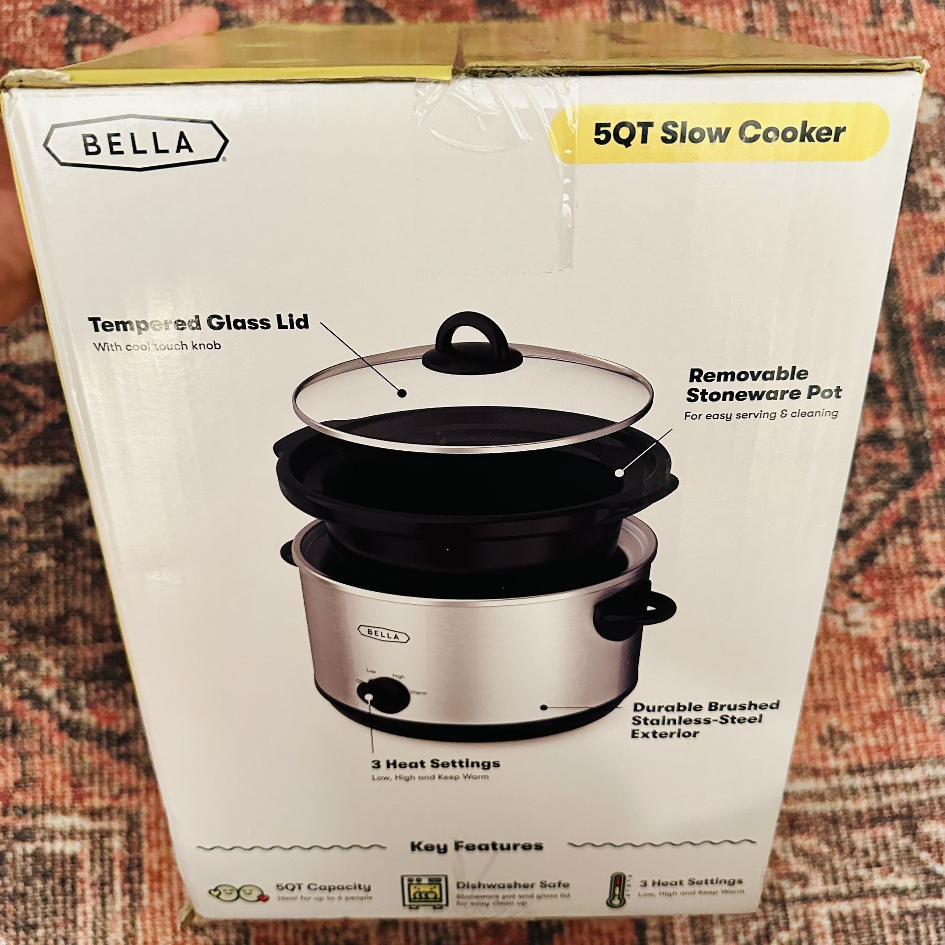 NEW Crock Pot 5 Quart Slow Cooker