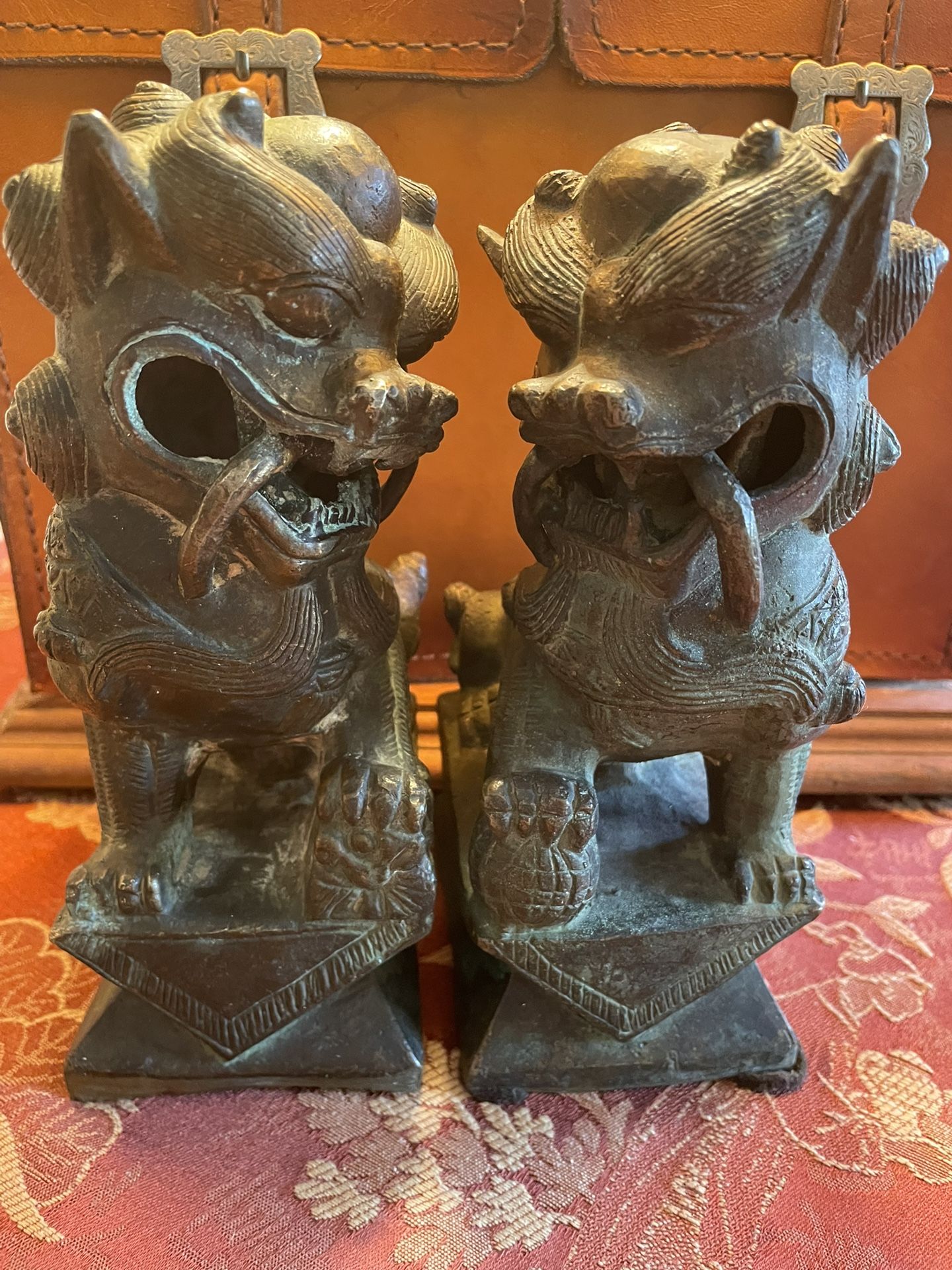 Vintage Chinese Guardian Lions (Foo Dogs) — a Pair
