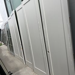 15-interior Solid One Panel White Doors 32”-36”X96