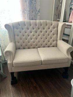 Linen love seat
