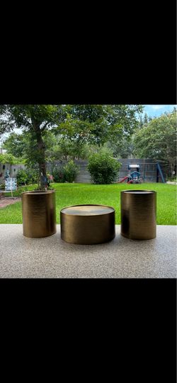 Iron Accents and/or coffee table.