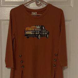 Brand New Burnt Orange Fall Top Sizes S & M $4.00 Each 