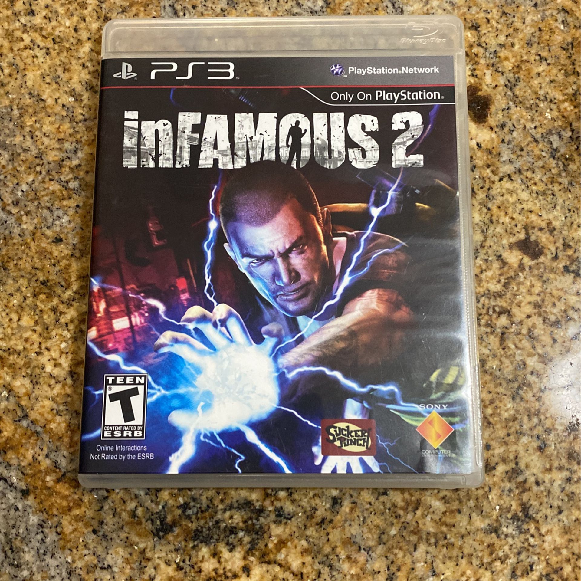 inFamous 2 PS3 (Sony PlayStation 3, 2011) Complete