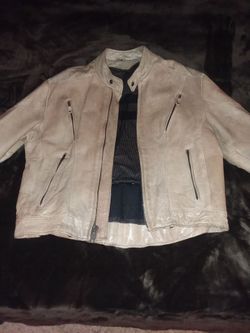 Biker jacket. Tan. Size 46