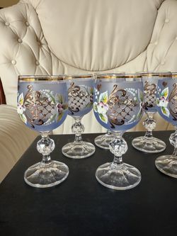 24k Gold plated Shot Glasses, Cocktail, Liquor ( Set of 6)
