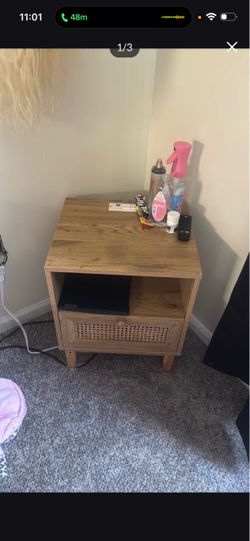Mini LED portable nightstands with charger outlet