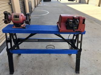 Work Bench  & Grinder 