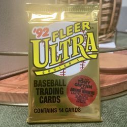 Sealed Pack Of 1992 Fleer Ultra Baseball Cards