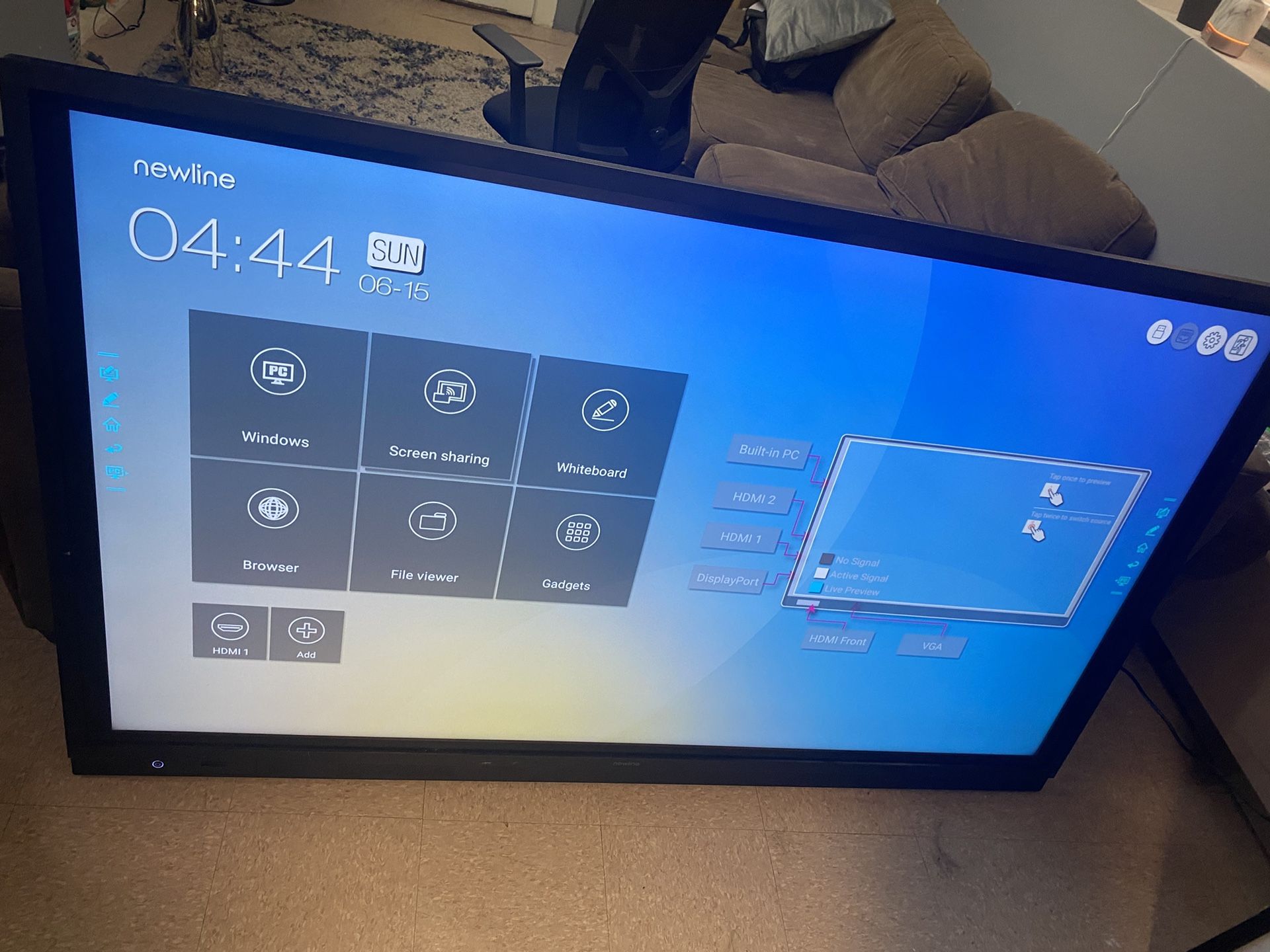 Newline 75” touch screen smart board tv