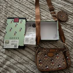 3 Piece Gucci Bag Set X Mickey Mouse