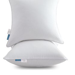 18x18. Throw Pillow Inserts (Set of 2) with 100% Cotton - 22 Inch Square Interior Sofa Decora