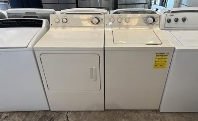 GE Washer and Dryer Electric Sets Beige Large Capacity

