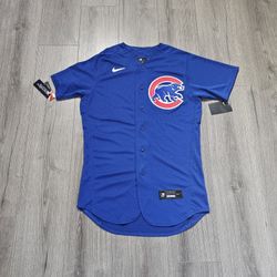 Nike Authentic Chicago Cubs Blue Jersey Mens Size 40 Medium 
