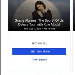 Gracie Abrams LA Concert Tickets 