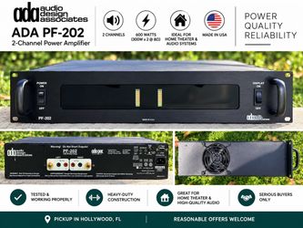 ADA PF-202 2-Channel Power Amplifier – Tested & Working