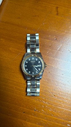 Buldova Men’s Two-Tone Diamond Accent Watch (Model: 98D122)