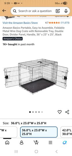 New dog crate 36x24x26