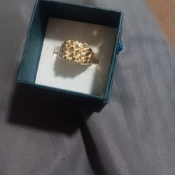 Gold Nugget Ring 10k Size 9, 4 Grams 