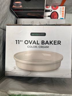 Servappetit Cream Oval Baker 11" Baking Dish NEW IN BOX