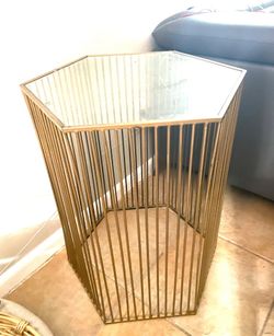 hexagon table - glass top