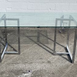 Modern Glass Top Dining Room Table ~ Mesa De Comedor
