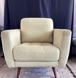 Mid-Century Spring Green Upholstery Side Chair