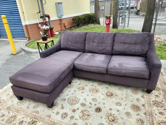 COMFORTABLE DARK GREY SMALL SECTIONAL SOFA - CINDY CRAWFORD HOME - Same day delivery 🚚 💨