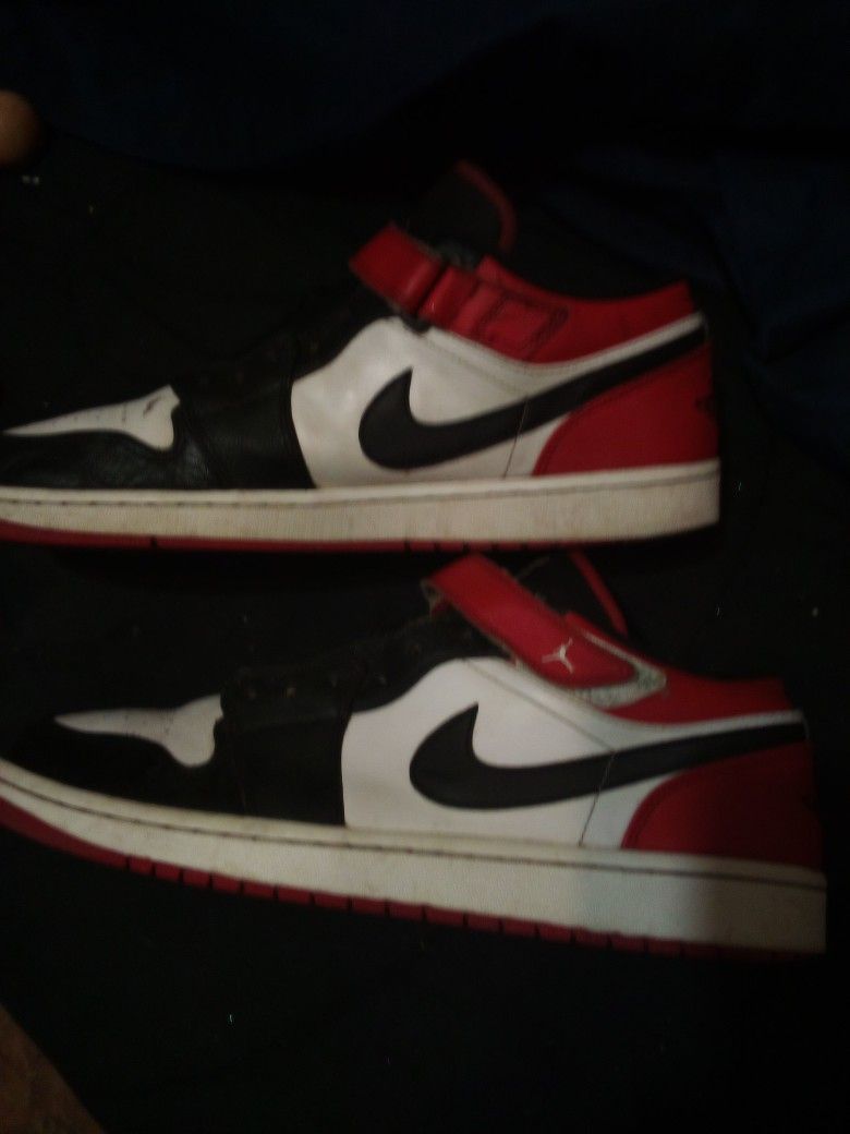Air Jordan 1 Strap Lowe Black Toe, Size 13