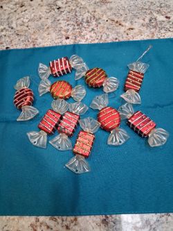 SET Of 10 VINTAGE CHRISTMAS ORNAMENTS