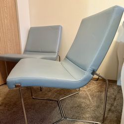 Forum "Relax" Leather & Chrome Lounge 