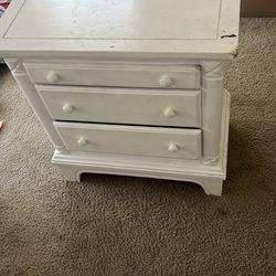 White Chester Draws with desk pull out