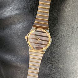Gold And Silver Stainless Steel Analog Watch