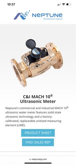 Neptune C&I Mach 10 Ultrasonic Meter