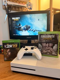 Xbox One S Console with Controller and 2 Games