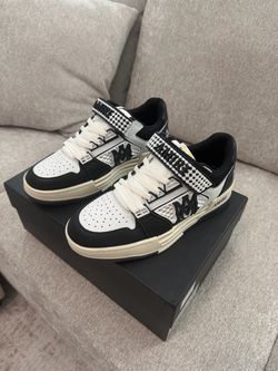 Amiri Low-Top Sneakers Black and White Size 9
