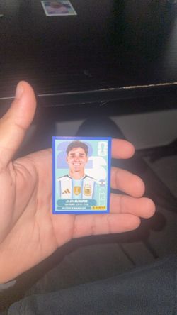 Rare Blue Border Julian Alvarez Panini World Cup Card